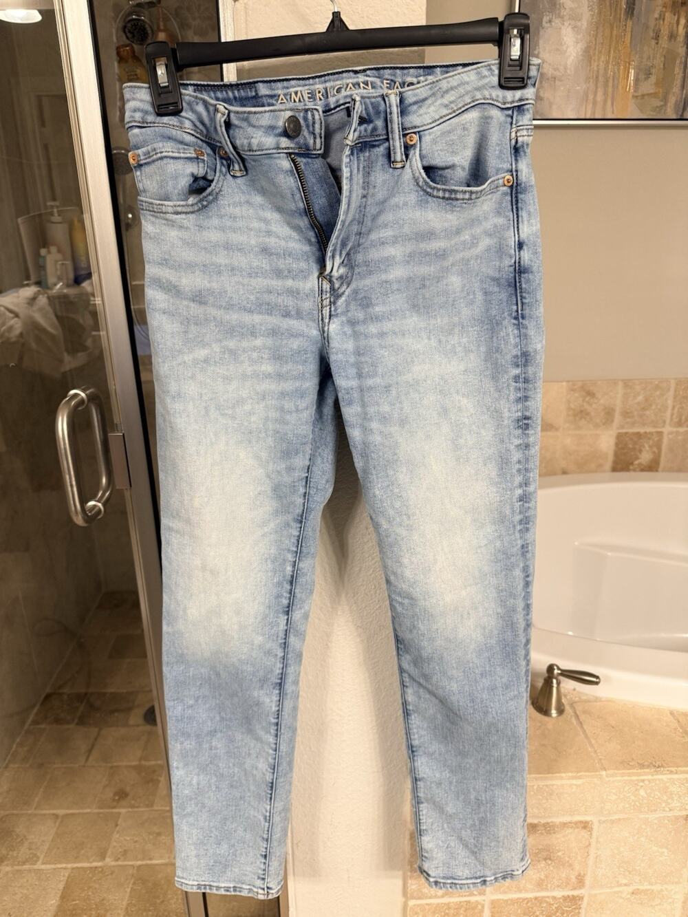 American Eagle AirFlex+ Slim Straight Jeans Men’s 29x32 Light Wash Stretch Denim